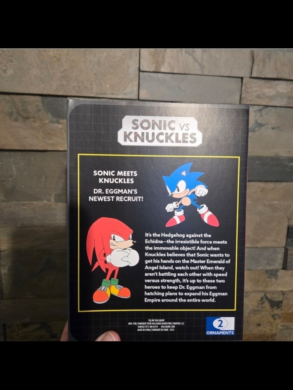 Sonic the Hedgehog Sonic vs Knuckles Ornament Set - Walmart Exclusive - Picture 3 of 3